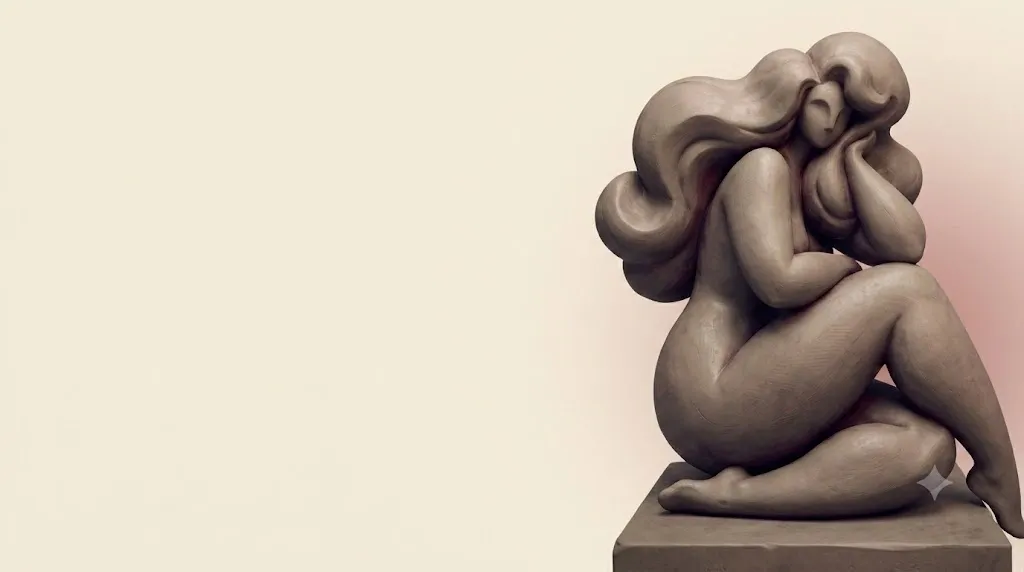Sensual abstract 3D sculpture